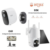 CG1 Magnetic Mount Security Camera + D3K PTZ Security Camera - Dzees Camera Bundle